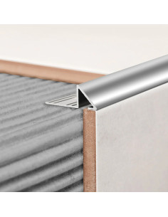 Guardacanto Prisma Cromo Brillante 12mm x 13mm x 2,5m
